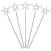 Los mejores  - YeahiBaby 12 Piezas Varita niña mágica de Estrella Princesa Vestir Accesorios 22cm (Plata)